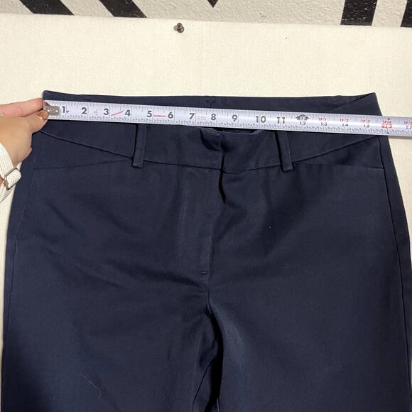 Ann Taylor Signature Seasonless Stretch Slim Ankle Pant Navy Blue Work - Size 8 - Picture 7 of 8